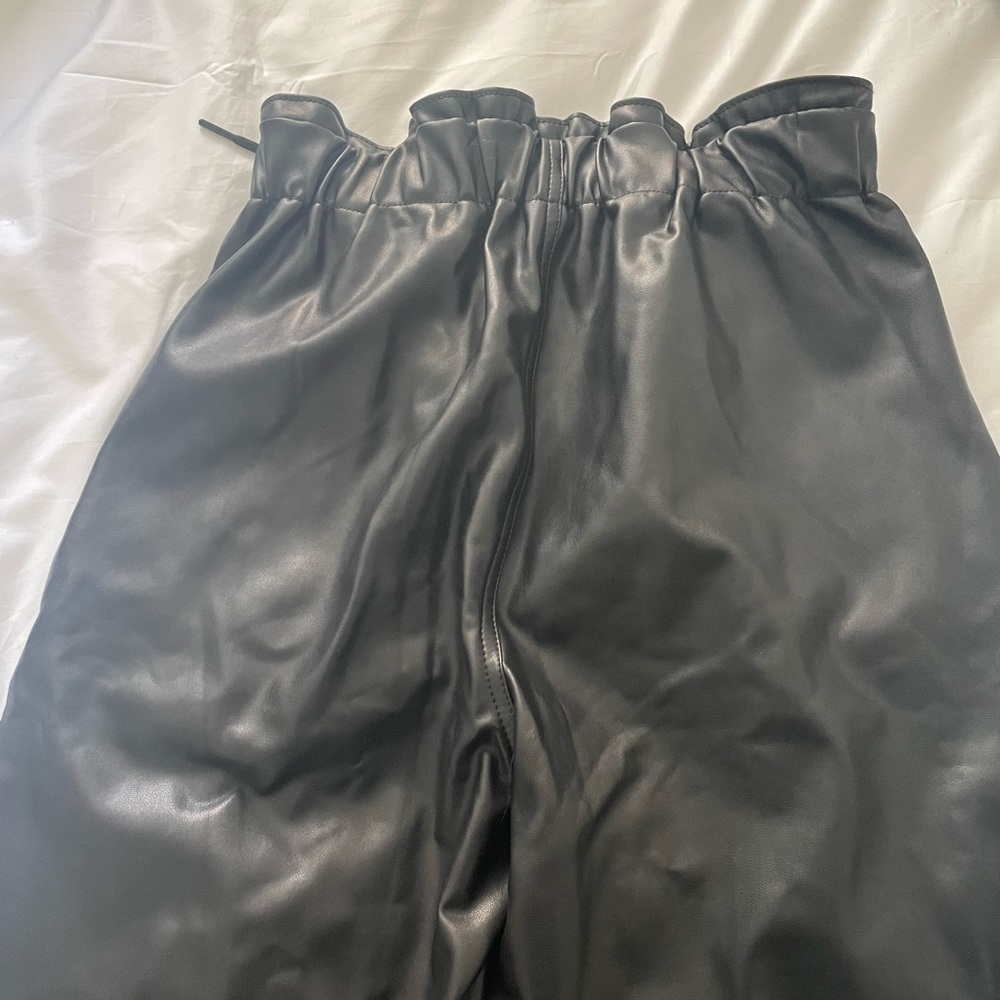 Faux-Leather black pants
